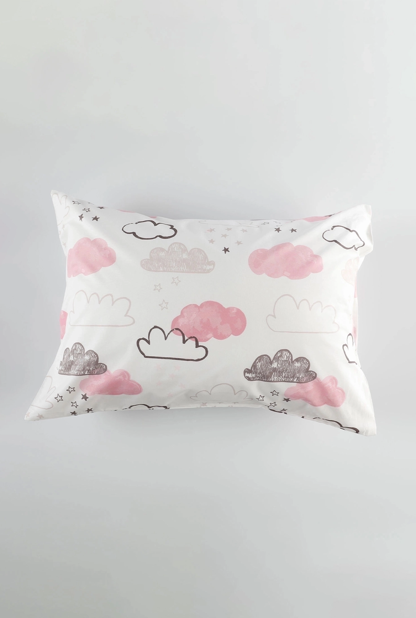 Jastučnica pamučni šifon roze oblaci