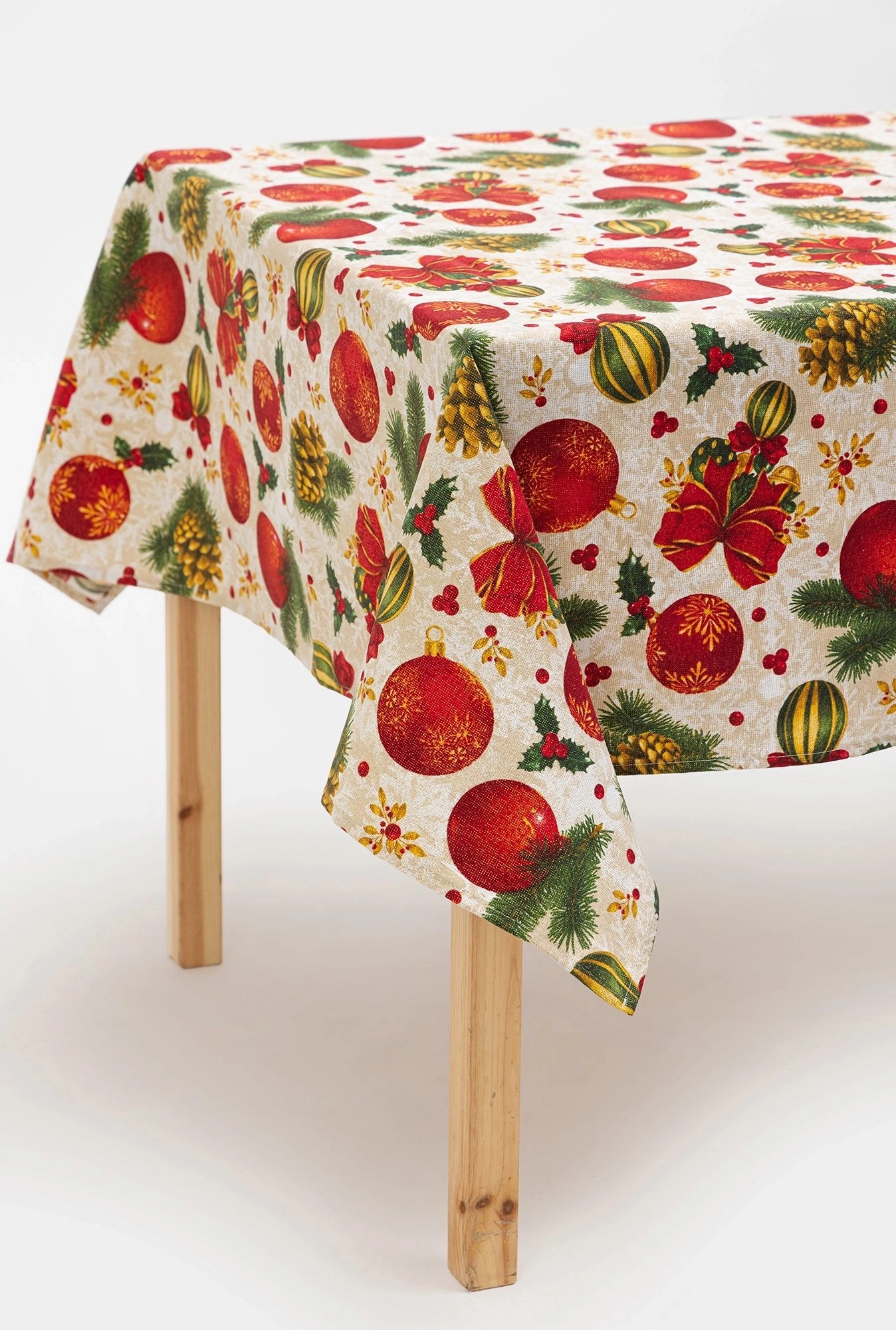 Novogodišnji stolnjak Lurex Ukrasne kugle