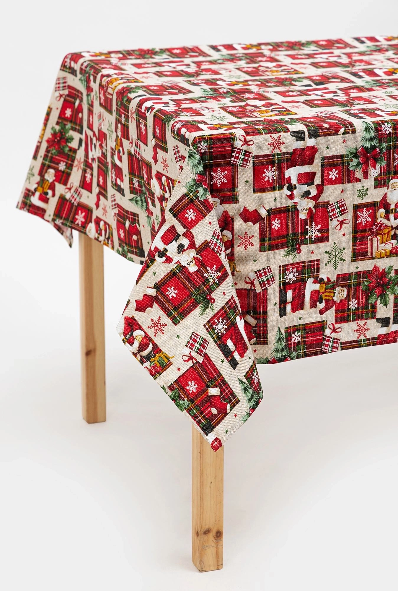 Novogodišnji stolnjak Lurex Deda Mraz