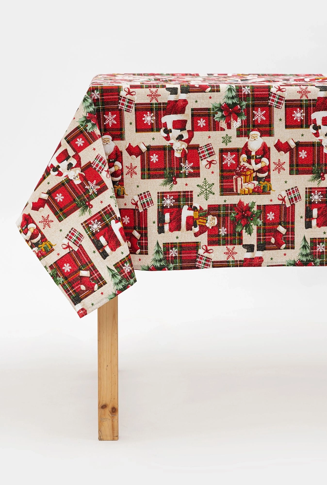 Novogodišnji stolnjak Lurex Deda Mraz