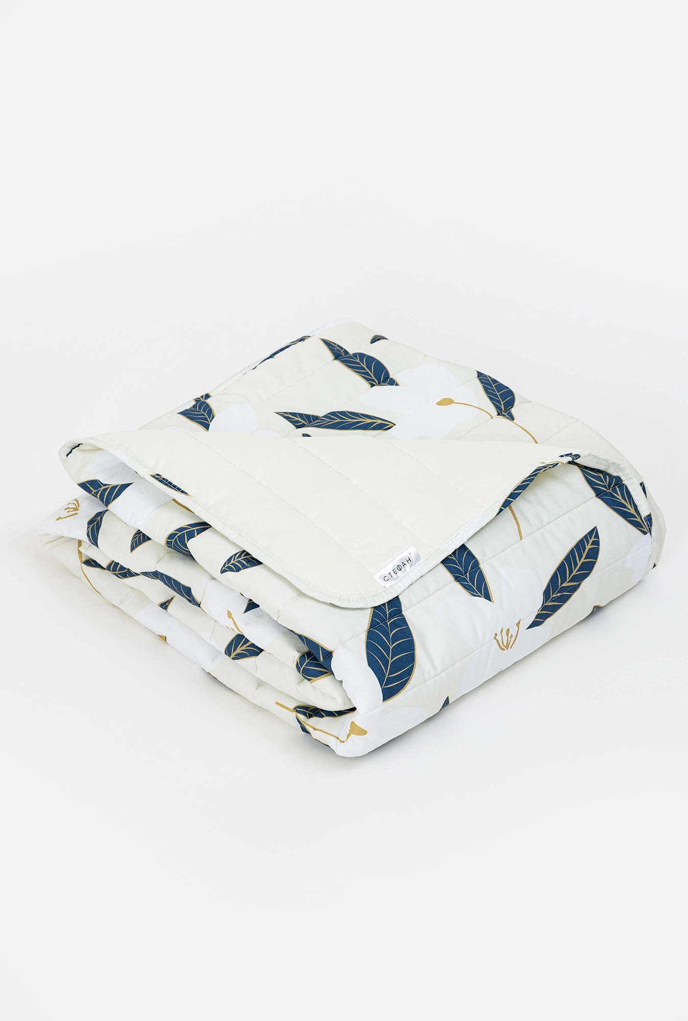 Prekrivač pamučni saten Plava Liska