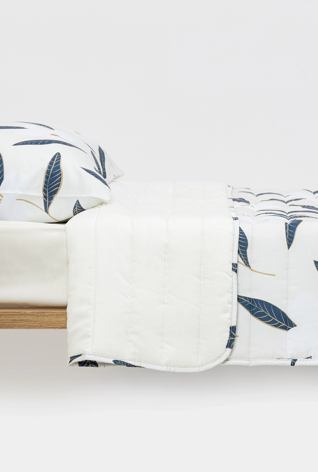 Prekrivač pamučni saten Plava Liska