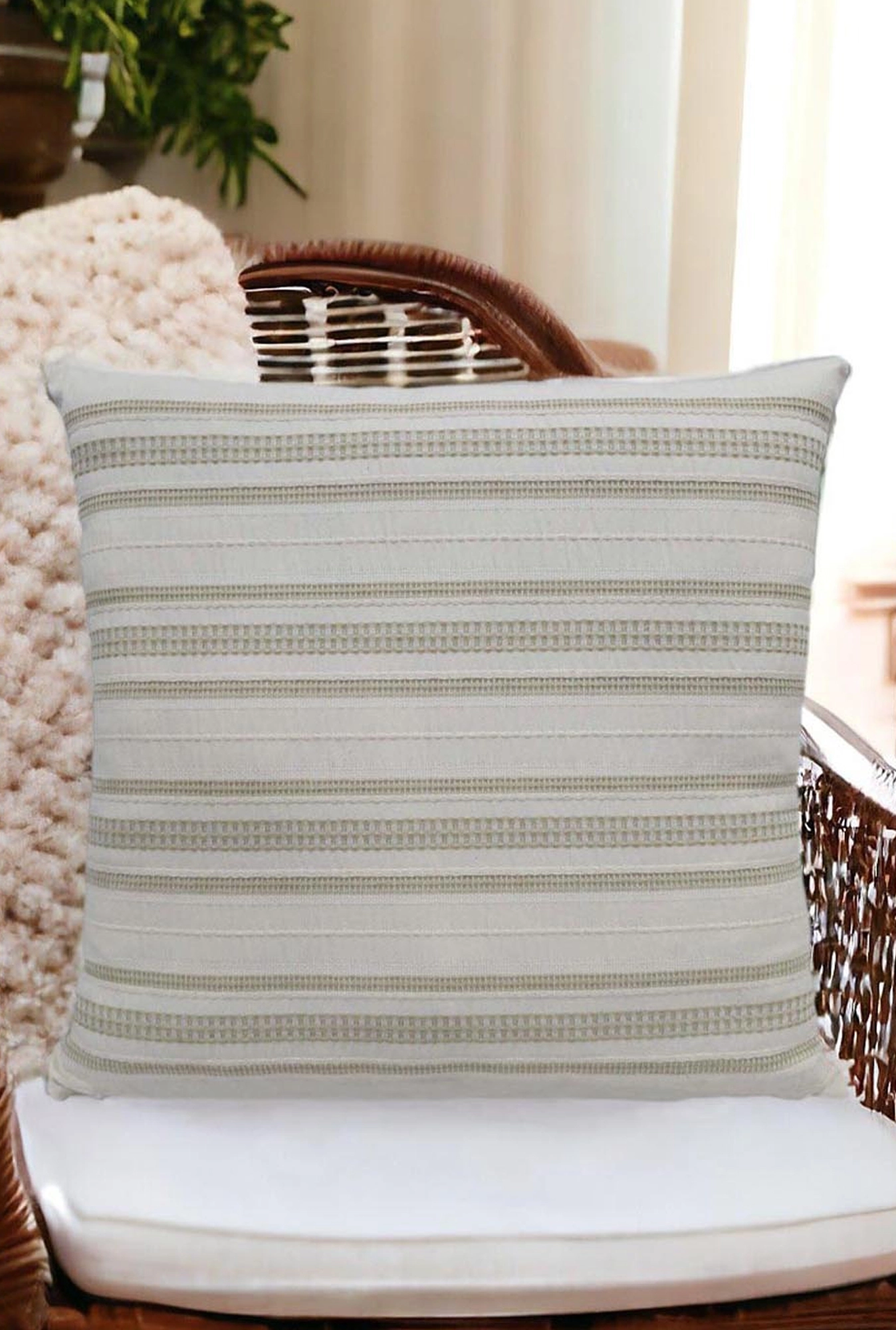 Ukrasna jastučnica Braon Pruge