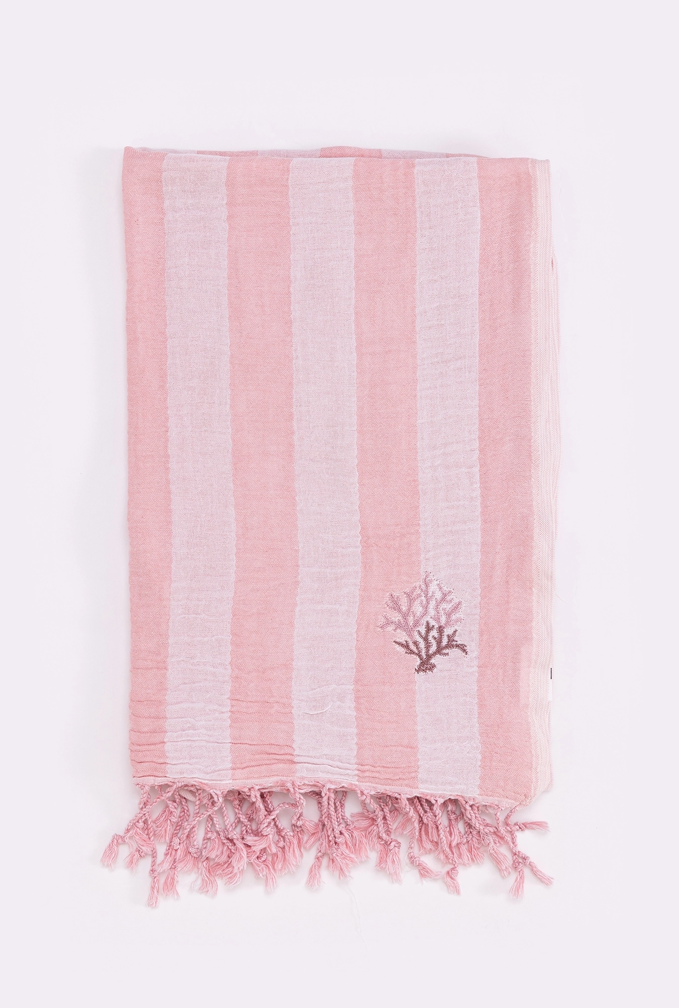 Pareo muslin - roze pruga